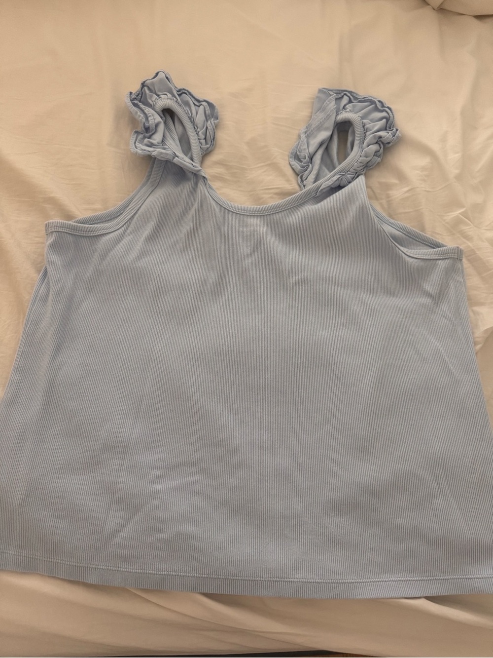 6 tanks for $25 Ribbed Tank with Ruffle Straps